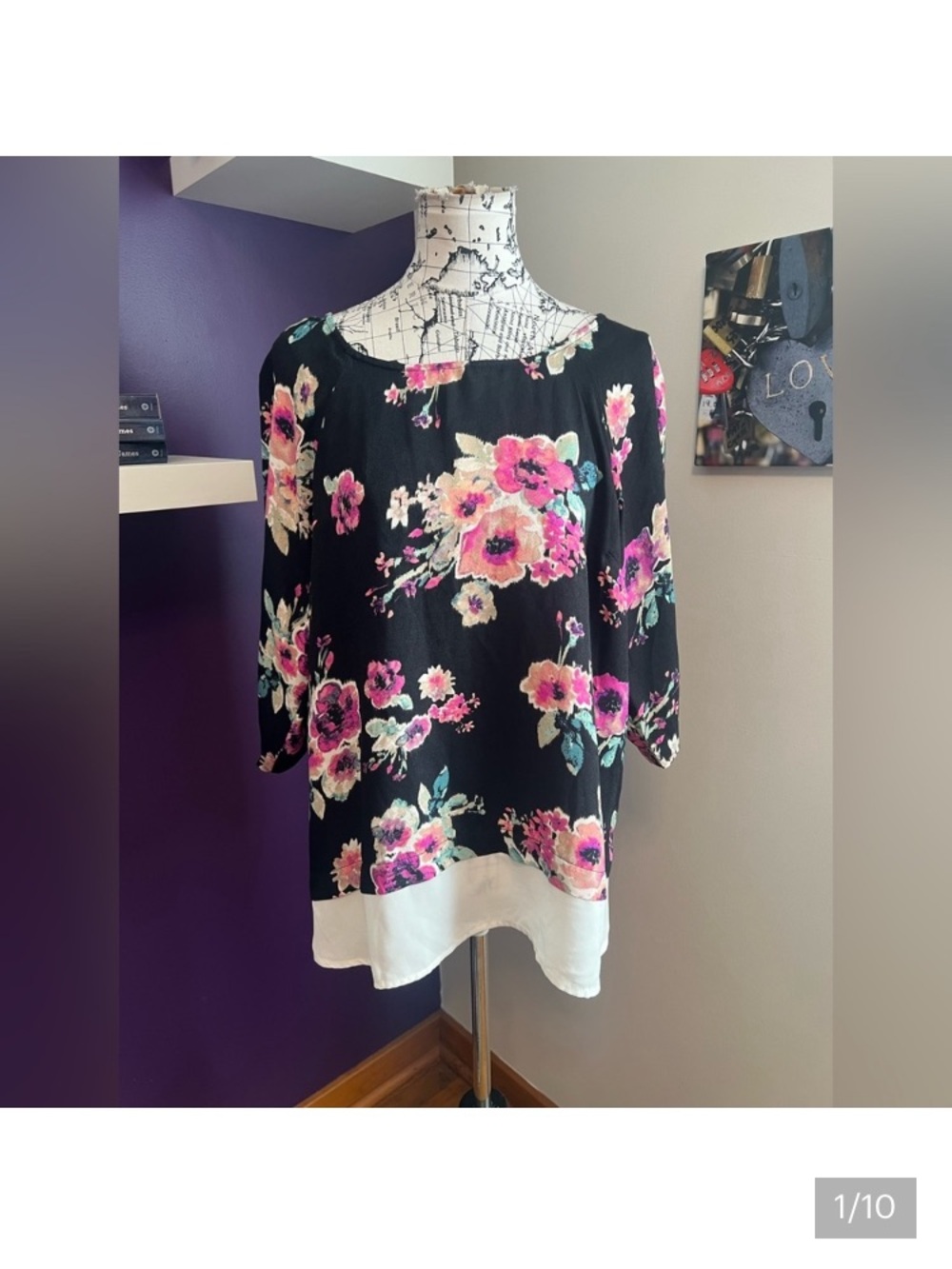 Sara Michelle Floral Print Blouse Tunic